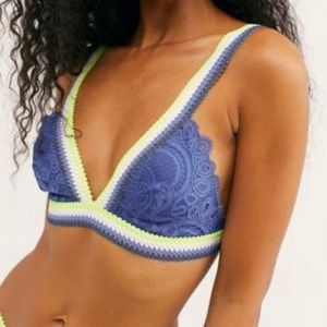 Free People Mika Bralette Blue Jean Baby
